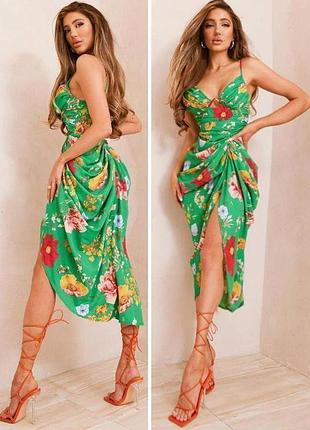 Розпродаж сукня prettylittlething міді драпірування