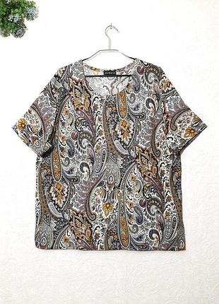 Еластична кофточка жіноча літня квітковий малюнок сіра біла чорна бежева короткі рукави