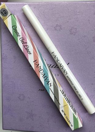 Handaiyan creme gel liner 12 білий механічний олівець для очей кремова гелева підводка