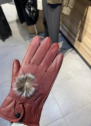 Утеплені шкіряні рукавички4 фото