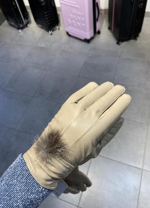 Шкіряні рукавички