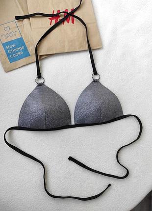 Верх от купальника на завязках халтер купальный лиф бикини new look р. uk 12