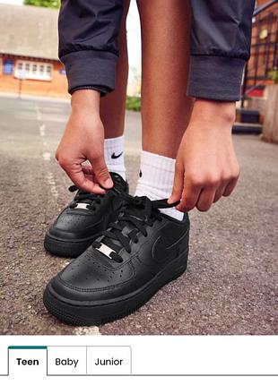 Kроссовки подростковые детские унисекс nike force 1 le (ps) black art.dh2925-001.модель унисекс в шикарном состоянии