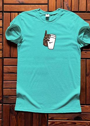 Базовая летняя футболка мята