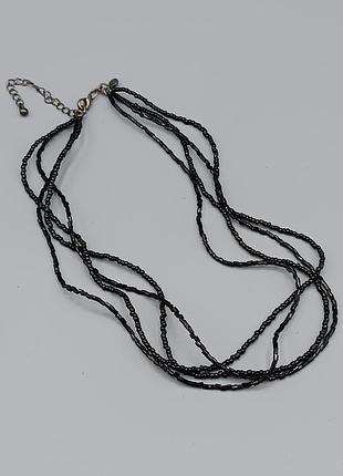 Гарне чотирьох ниточне чорне намисто marks and spencer