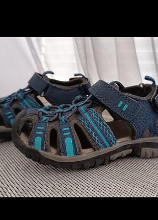 Босоножки сандалии кожаные синие crane 25