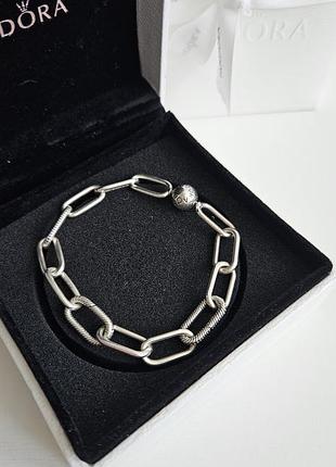 Серебряный браслет pandora me пандора 17,5 см