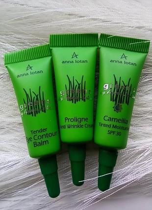 💚набор миниатюр 3шт.*4ml. anna lotan greens для восстановления упругости кожи, против морщин