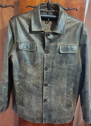 Куртка від відомої лондонської компанії river island - leather. зроблена з товстої, важкої натуральної шкіри size xl.