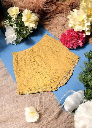 Брендовые шорты с карманами и ажурным узором h&m☀️