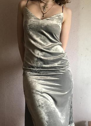 Оксамитова сукня h&m