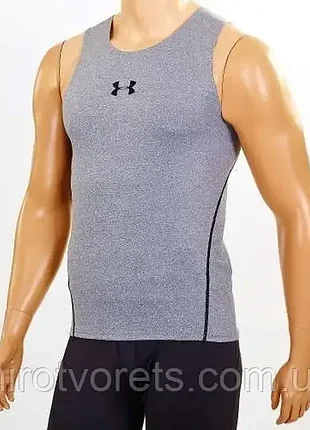 Майка under armour компрессионная спортивная мужская, серая