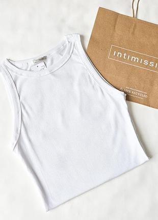 Білий топ в рубчик intimissimi