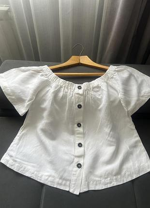 Лляна блуза топ на ґудзиках ❤️❤️❤️