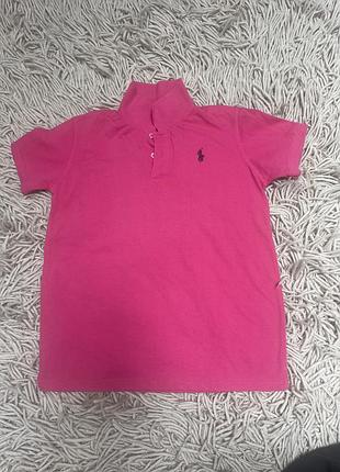 Футболка polo ralph lauren рожева хлопчача