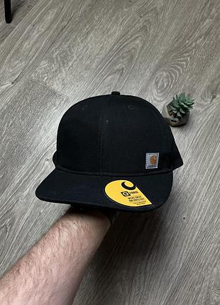 Чорна кепка з прямим козирком carhartt оригінал нова кархартт бейсболка