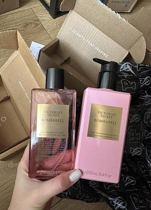 Набір парфумований спрей міст лосьйон victorias secret bombshell оригінал
