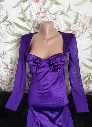 Фирменное крутое корсетное платье с сетками bershka