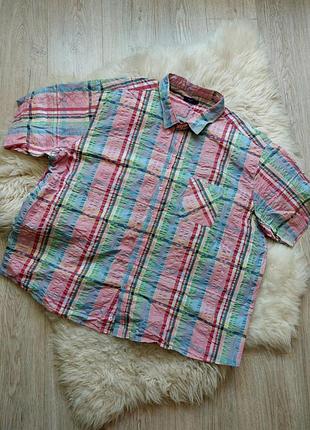 💜🩵💚 добротна  якісна сорочка жатка в клітинку великого розміру