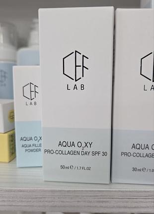 Дневной проколлагеновый крем cef lab aqua o₂xy pro-collagen day spf 30 объемом 50 мл.