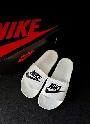 Жіночі шльопанці найк nike UNIVERSITY  білі 36-40рр