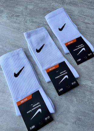 Високі шкарпетки nike | носки найк преміум білі та чорні