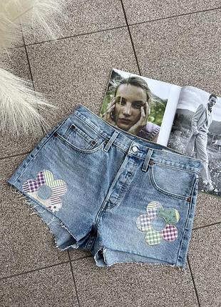 Шорти джинсові levi’s 501 на високій посадці левіс