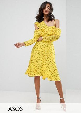 Розпродаж сукня asos міді оборки