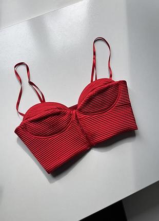 Корсет червоний zara