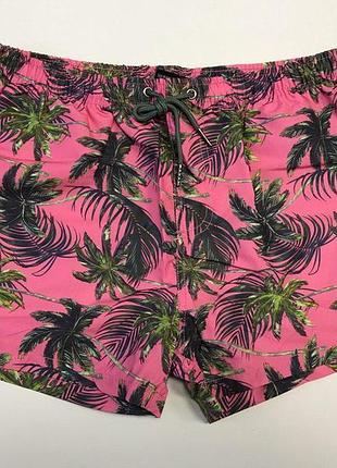 Шорты розового цвета с пальмами seobean