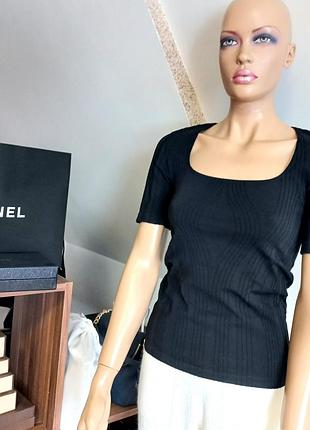 Wolford! оригинал! черная эластичная женская футболка