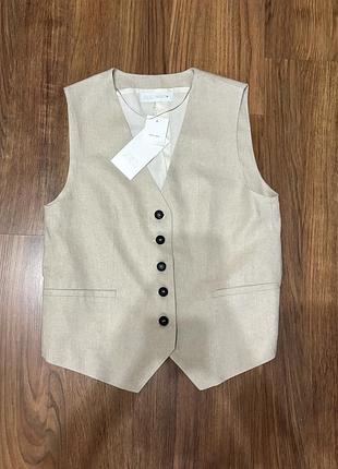 Лляний жилет zara
