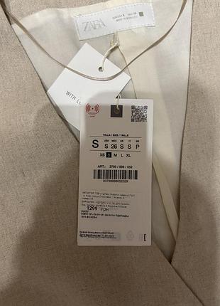 Лляний жилет zara3 фото