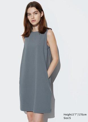 Ультраэластичное мини платье airism без рукавов uniqlo