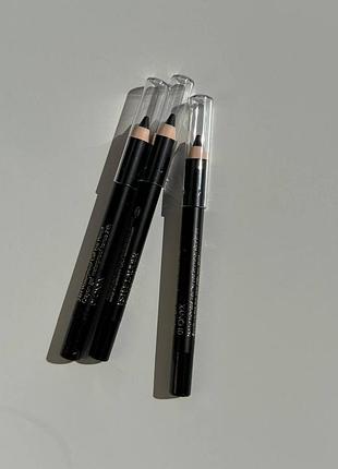 Стійкий олівець для повік estee lauder double wear відтінок чорний  міні 0,8г