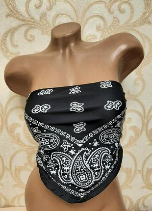 Красивый топ бандо, верх от купальника shein