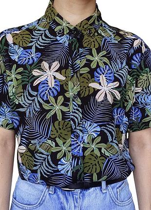 Жіноча блуза сорочка вінтаж шведка футболка котон бавовна женская гавайка sayfa