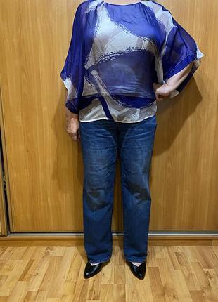 Шовкова блуза з вшитою майкою