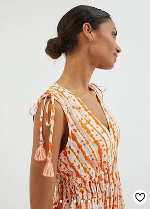 Блуза блузка з гофрованим принтом тай дай (100% котон)