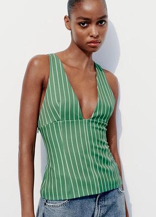 Топ zara в смужку, топ zara в полоску