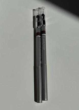Автоматический карандаш для глаз с растушевкой clinique quickliner for eyes 02 smoky brown
