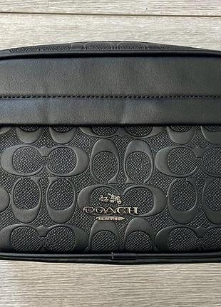 Сумка чоловіча coach graham crossbody | чорна та чорно-сіра