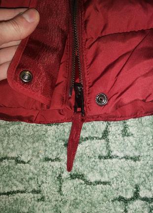 Бордовая куртка bershka длинный рукав9 фото