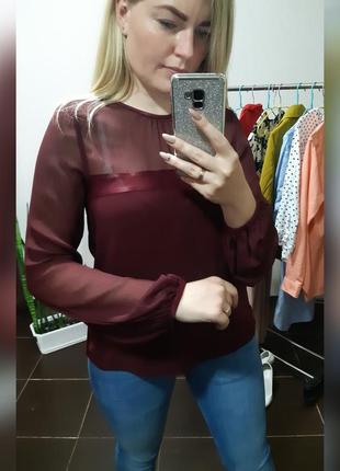 🌸красивая блуза бордо от zara