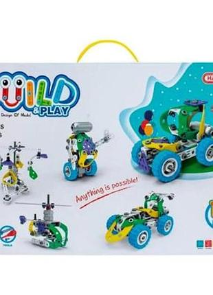 Дитячий конструктор з мотором maya toys 10 в 1 j-7783 набір із 109 деталей
