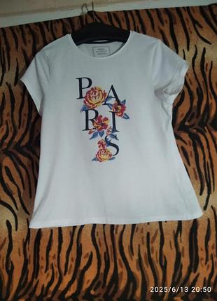 Супер футболка белоснежная р.16,100%котон"pep & co"