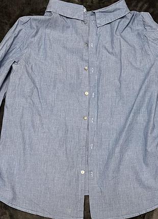 Сорочка tom tailor, з незвичайним коміром, блакитна