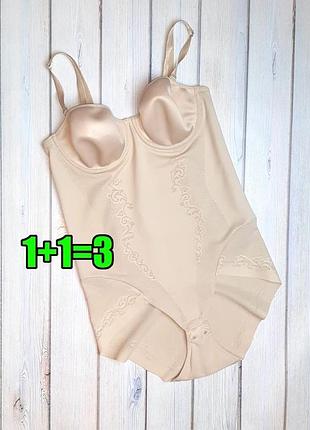 🤩1+1=3 фирменный бежевый боди утяжка marks&spencer, размер 36в