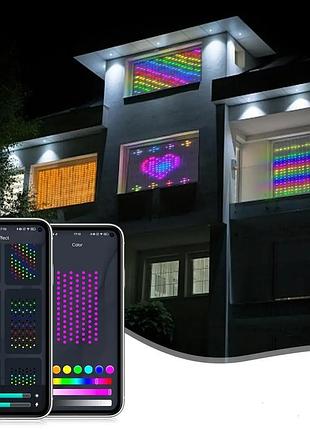 Гирлянда штора от сети 3х3 м 400led rgb + пульт дистанционного управления, sf-1 / умная гирлянда с добавком на телефон