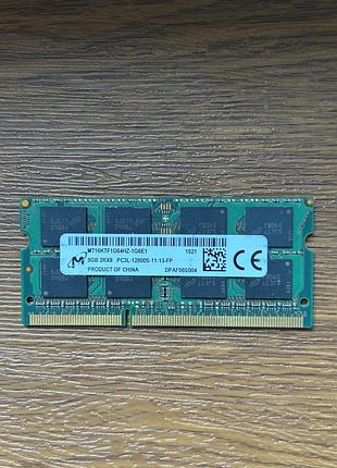 Пам'ять micron 8gb ddr3-1600 so-dimm pc3-12800s 1.35v/1.5v (mt16ktf1g64hz-1g6e1)